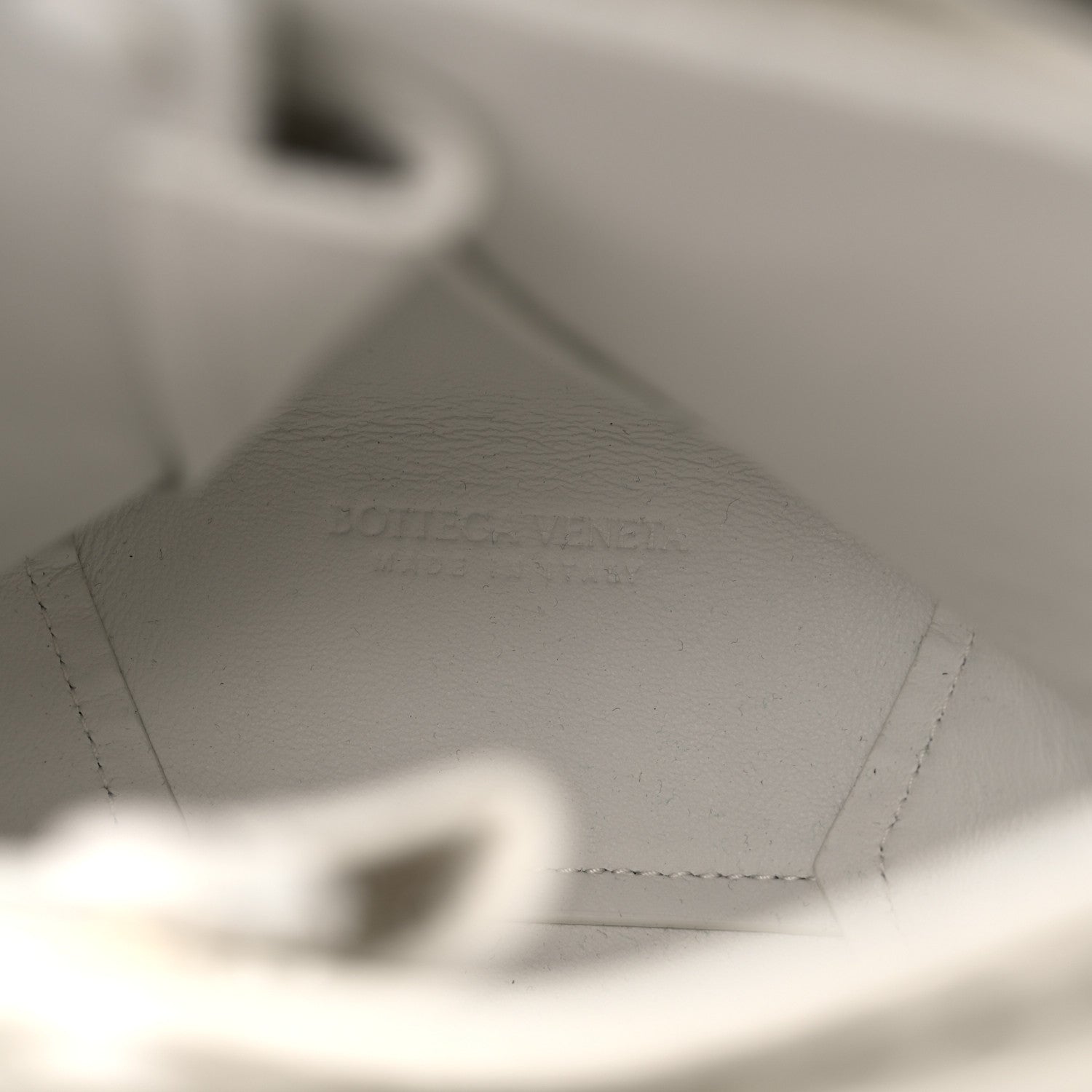 Bottega Veneta Calfskin Crocodile Embossed Doll Top Handle Bag White 7 of 10
