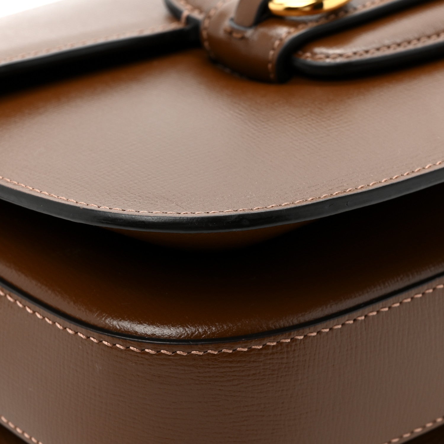 Gucci Azalea Calfskin Horsebit 1955 Shoulder Bag Brown Sugar 14 of 15