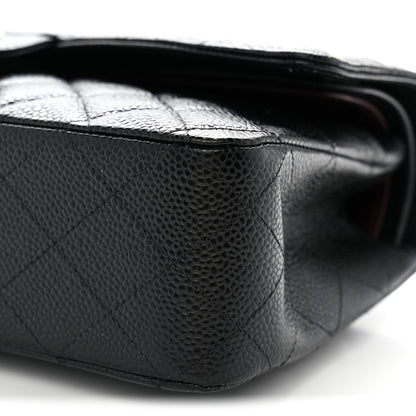 Chanel Caviar Quilted Medium Double Flap Black 9 of 10
