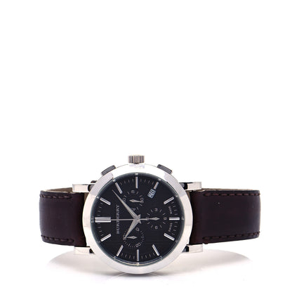 Burberry Stainless Steel Calfskin 40mm Heritage Chronograph Quartz Watch Black BU1383 2 of 8