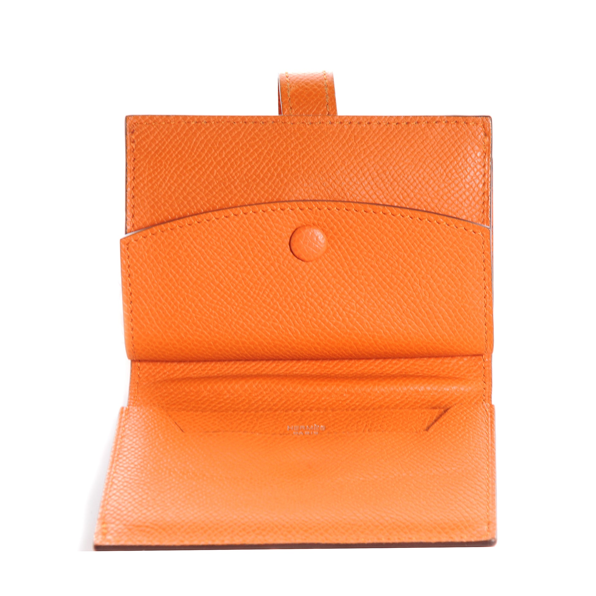 Hermes Epsom Mini Bearn Wallet Orange 5 of 6