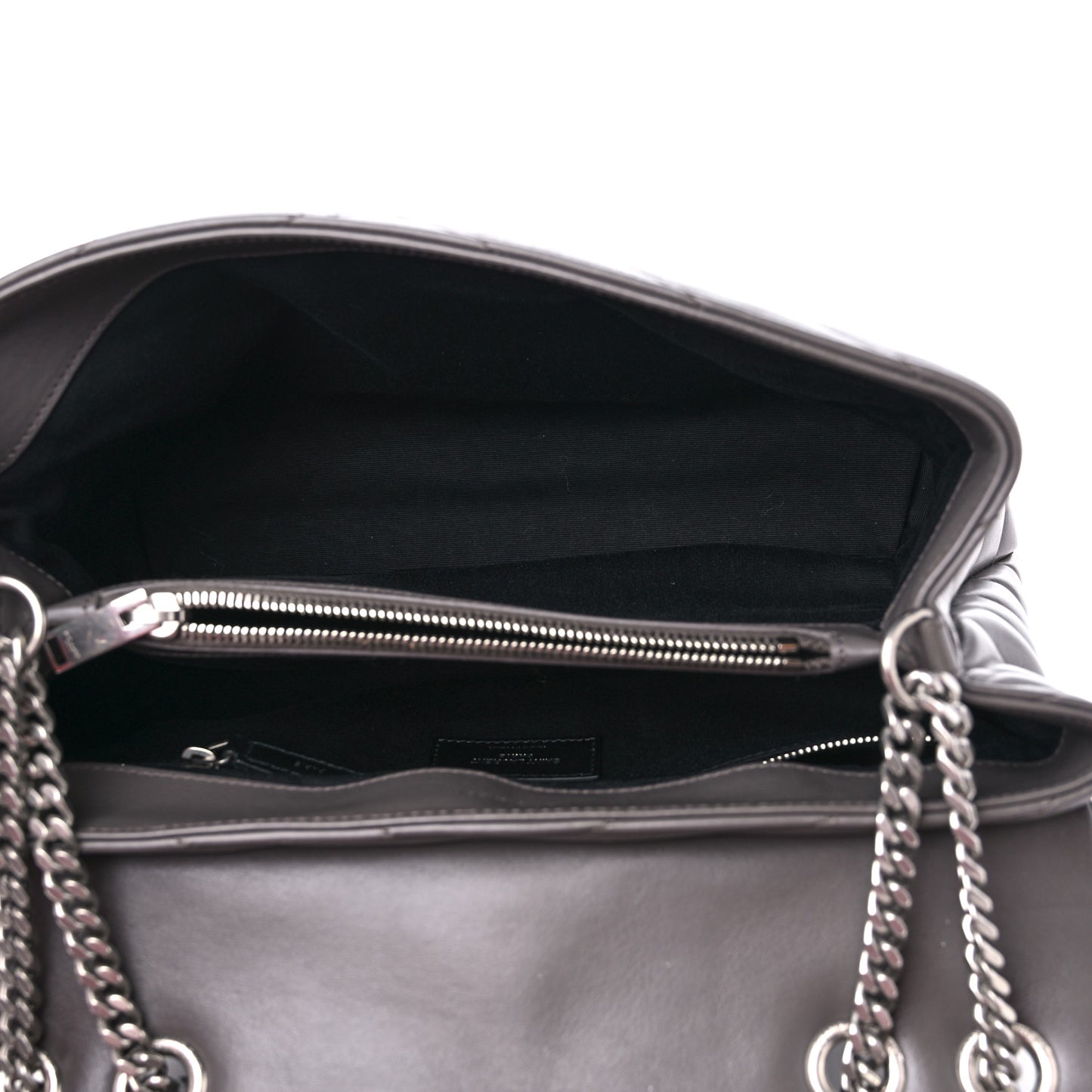 Calfskin Y Quilted Monogram Medium Loulou Chain Satchel Earth