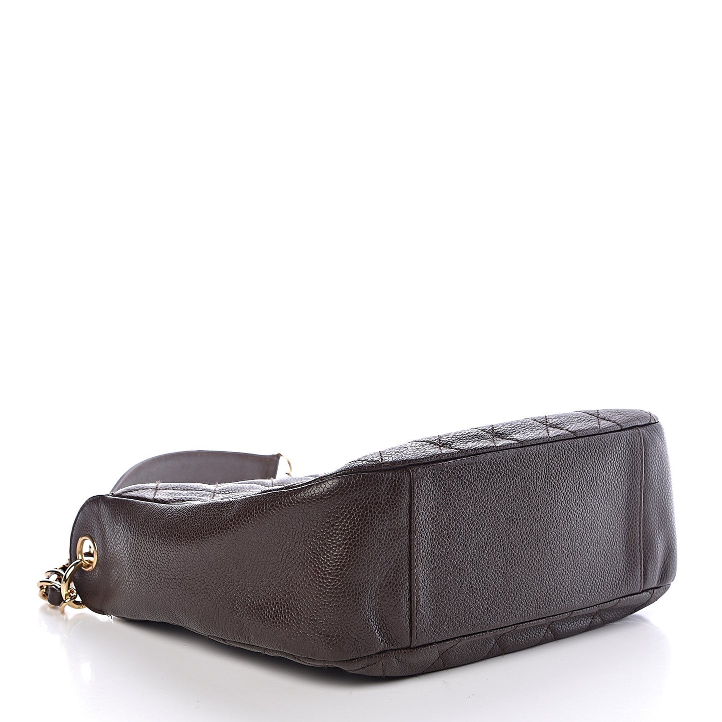 Caviar Quilted Timeless CC Shoulder Bag Brown