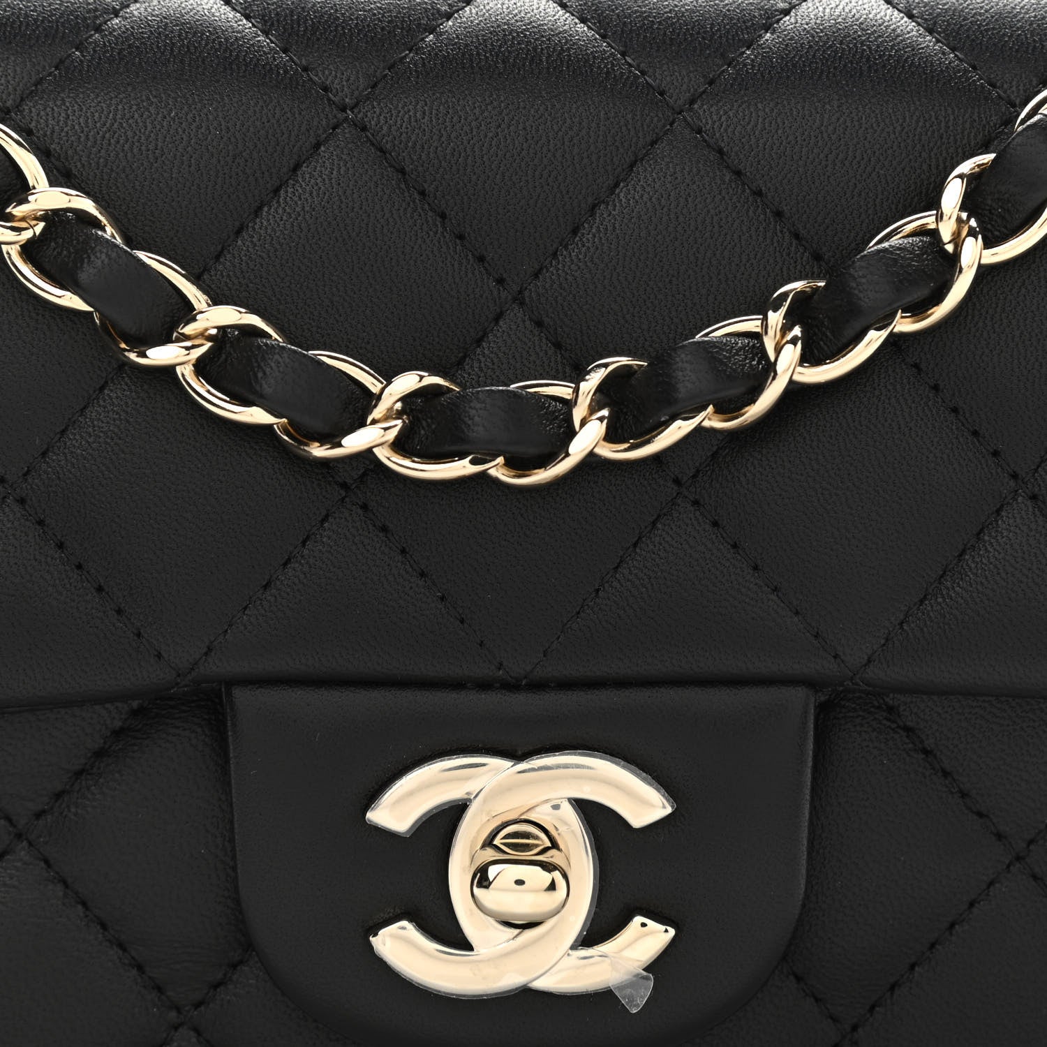 Chanel Lambskin Quilted Mini Rectangular Flap Black 8 of 11