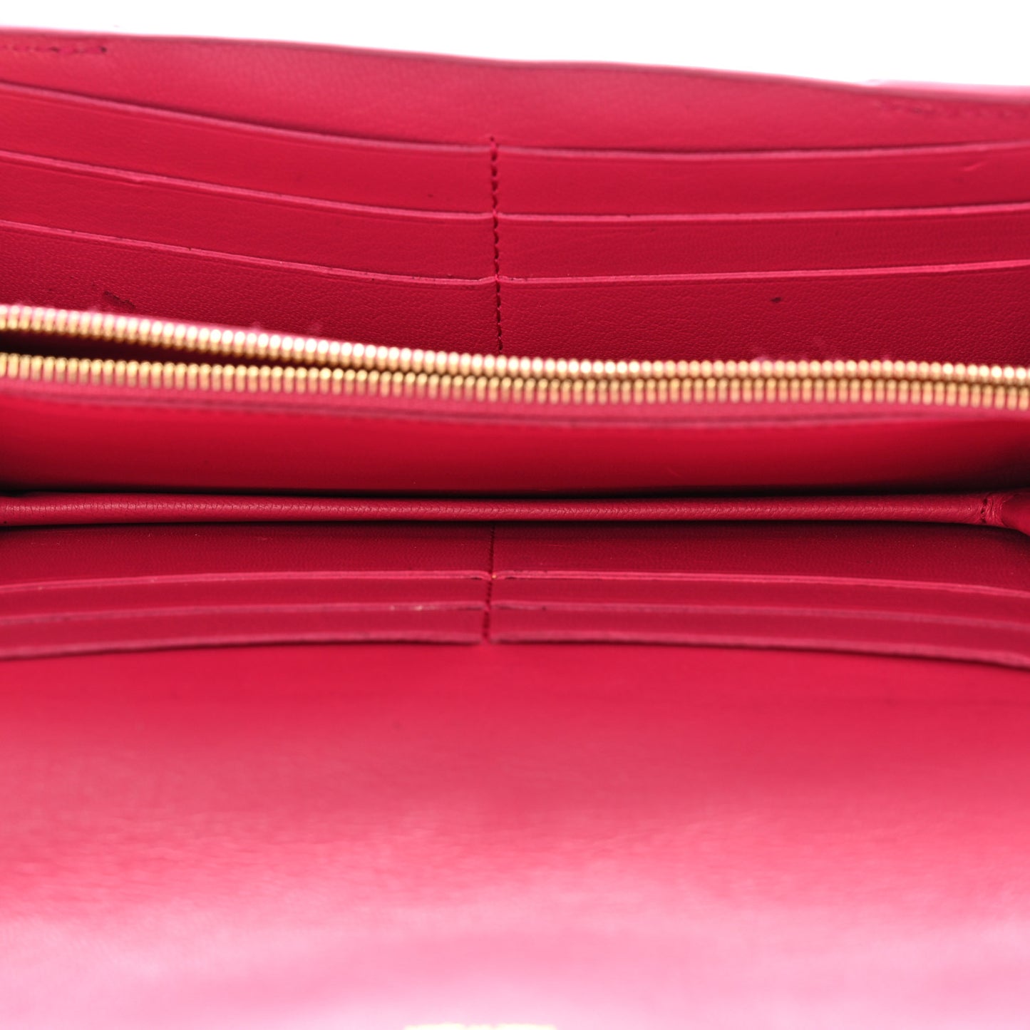 Veau Cachemire Dauphine Wallet Cobalt Fuchsia