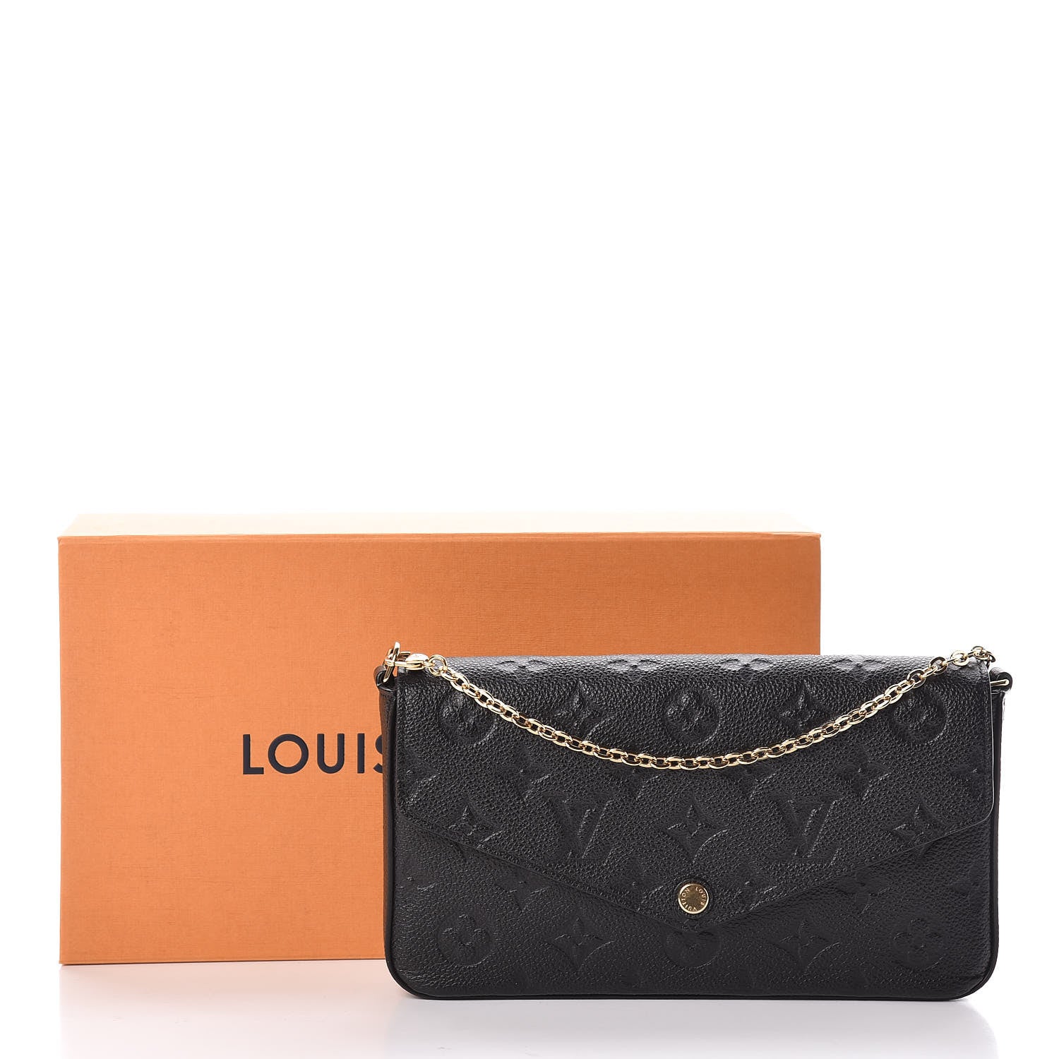 Louis Vuitton Empreinte Pochette Felicie Chain Wallet Black 10 of 10