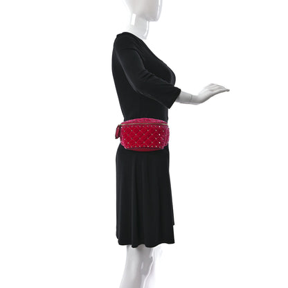 Valentino Garavani Velvet Rockstud Spike Belt Bag 85 Disco Pink 2 of 10