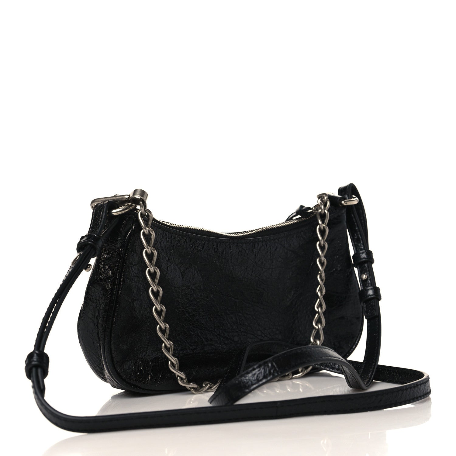 Balenciaga Agneau Arena Le Cagole Mini Purse With Chain Black 3 of 9