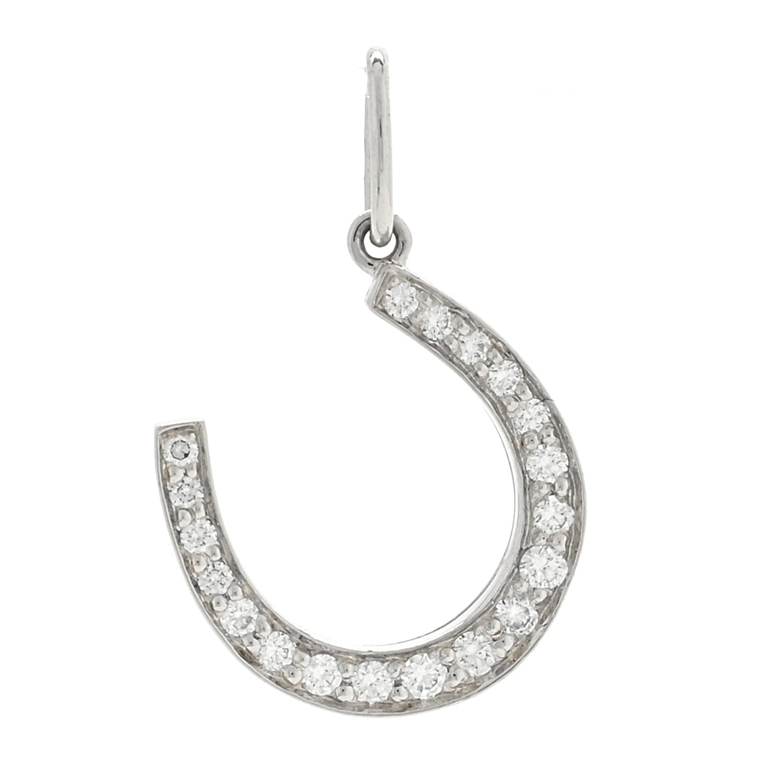 Tiffany Platinum Diamond Horseshoe Charm 1 of 3