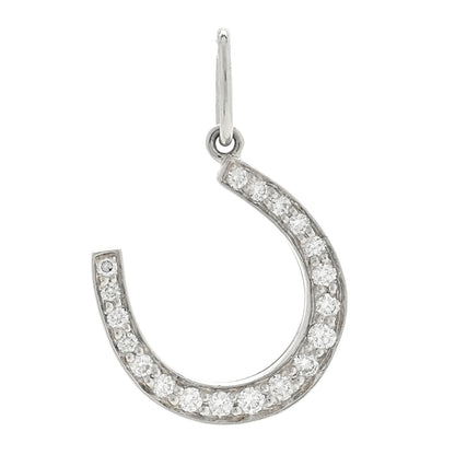 Tiffany Platinum Diamond Horseshoe Charm 1 of 3