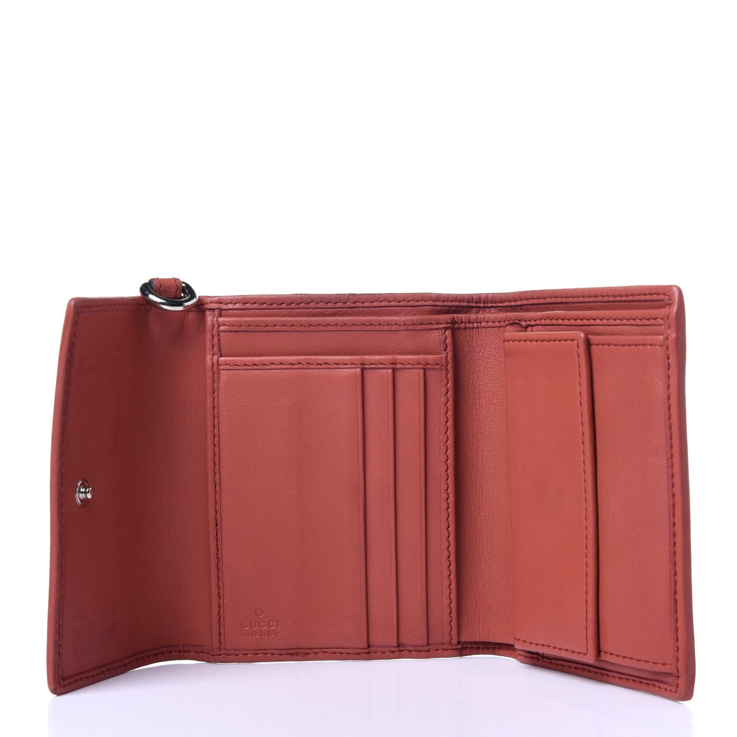 Gucci Guccissima Trifold Wallet Black Pink 5 of 12