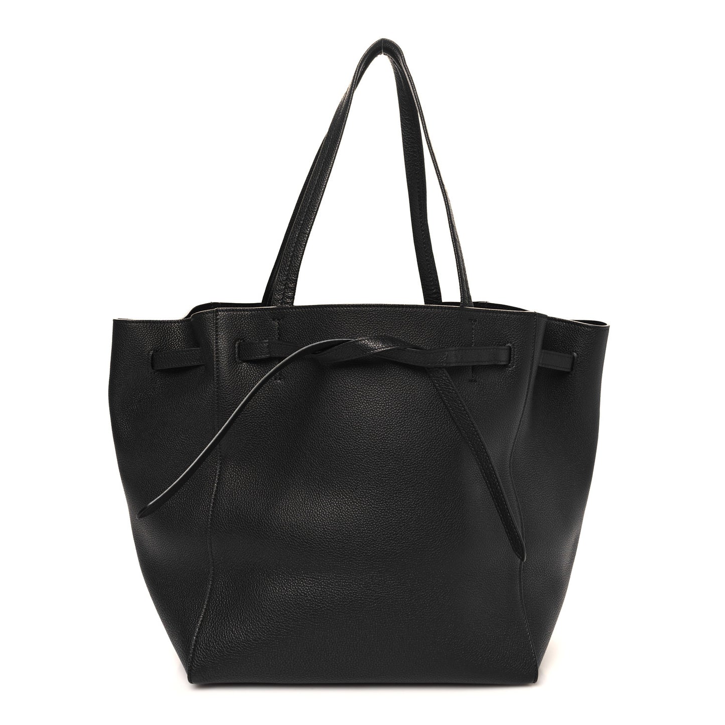 Soft Grained Calfskin Small Belt Cabas Phantom Black