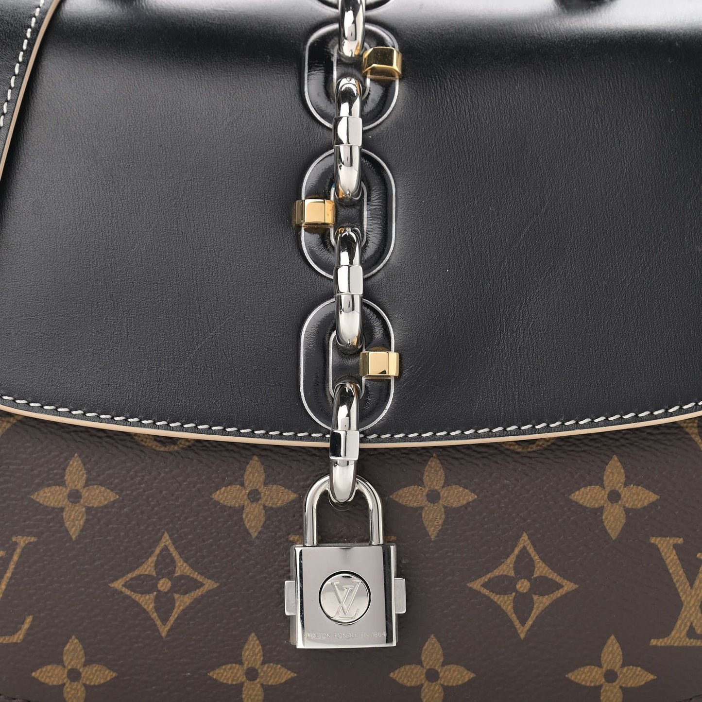 Calfskin Monogram Chain It Bag PM Black