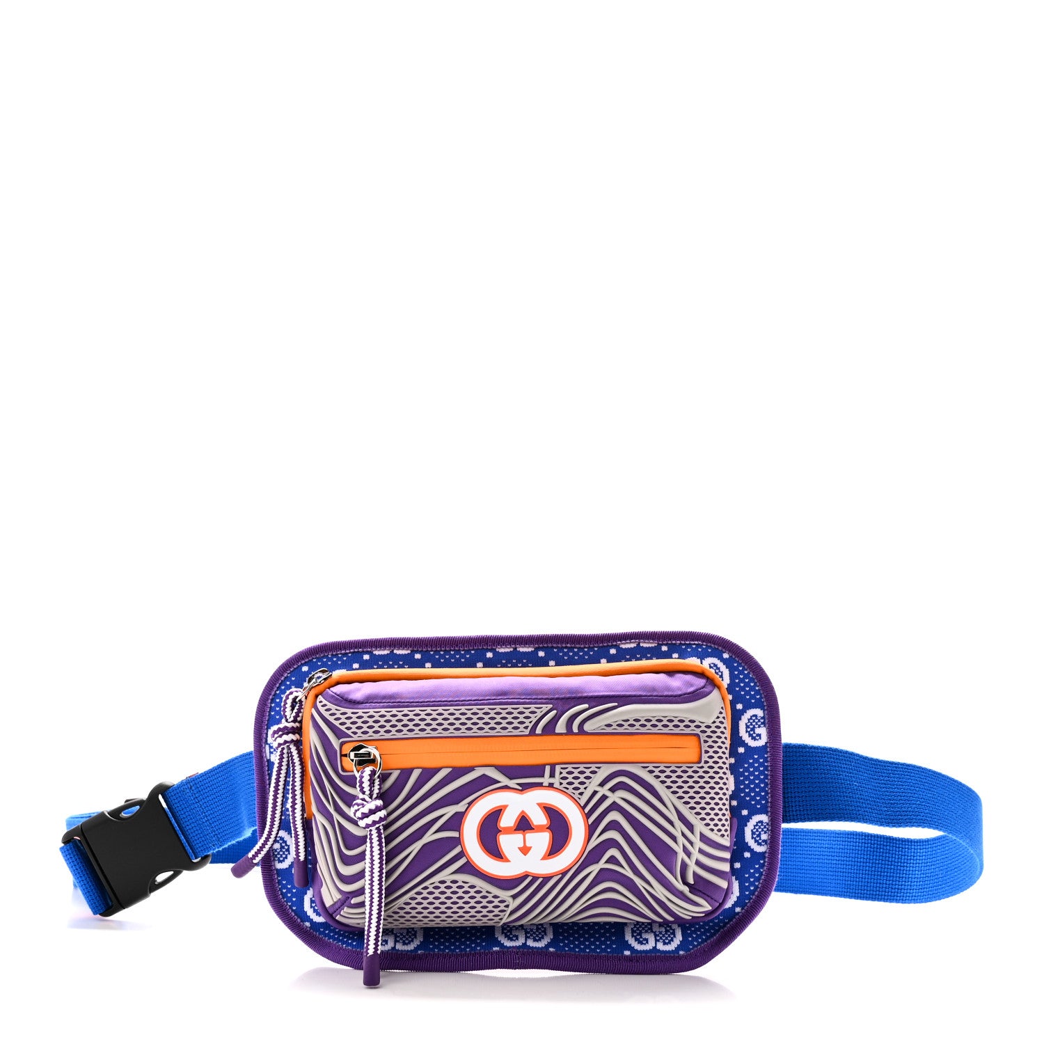Gucci Jersey GG Monogram All Over Sporty Belt Bag Grey White Multicolor 1 of 10