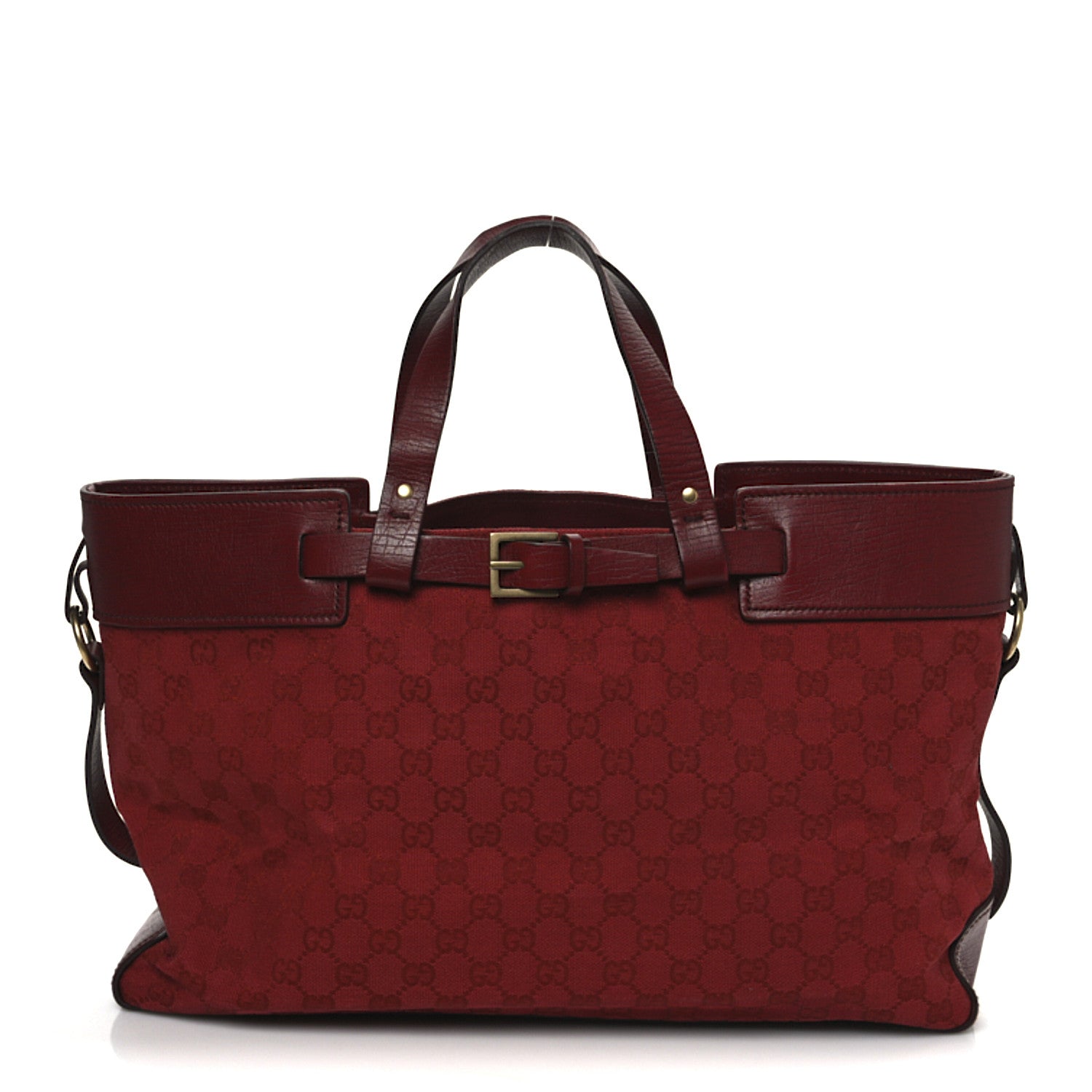 Gucci Monogram Large Tote Red 1 of 15