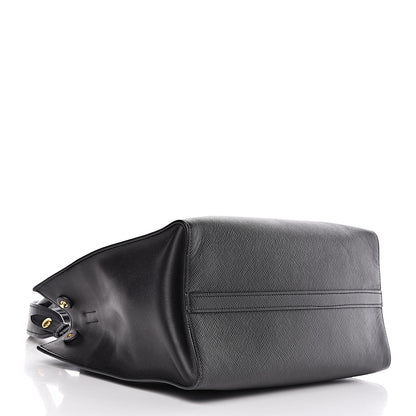 Prada Saffiano Cuir Calfskin Medium Monochrome Top Handle Tote Black 4 of 9