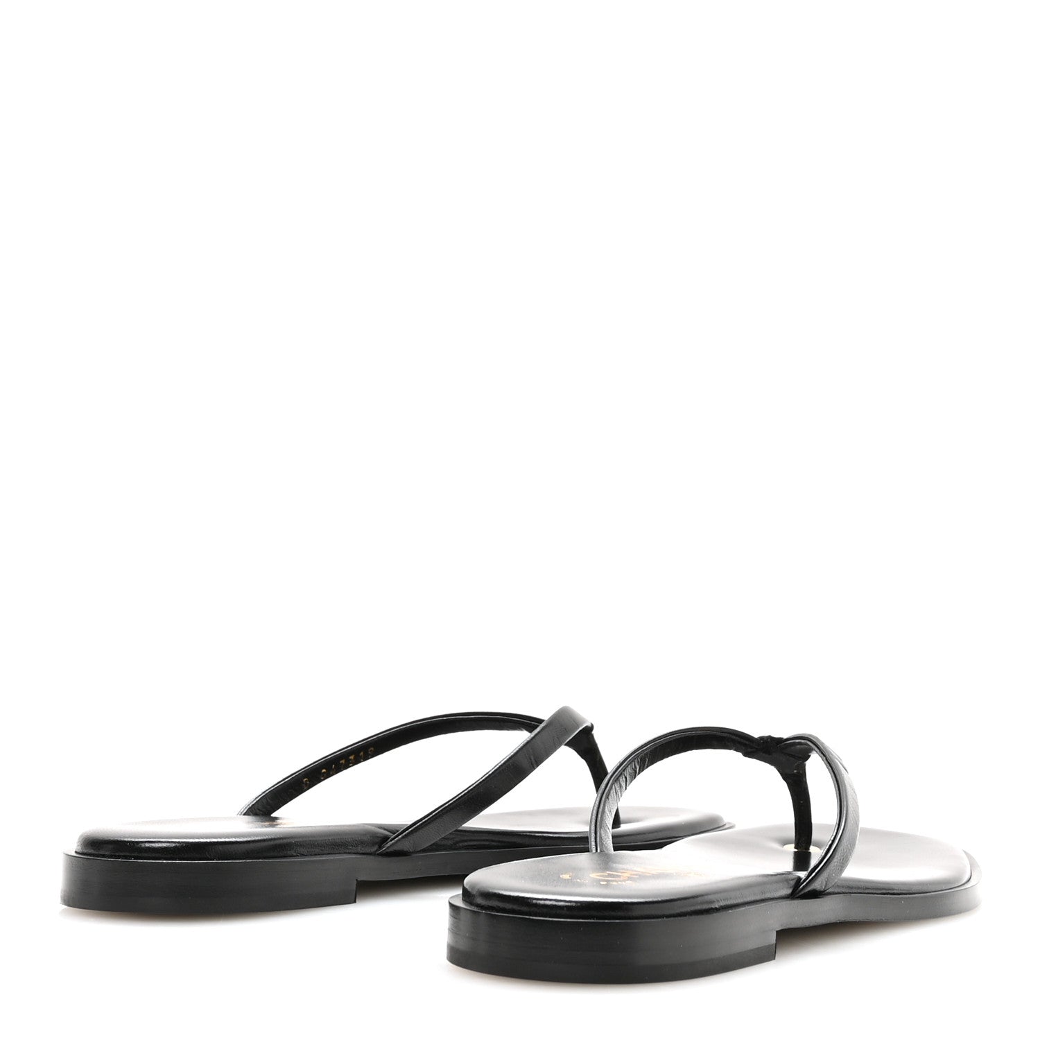 Chanel Goatskin Times Square Thong Sandals 39.5 Black 5 of 9