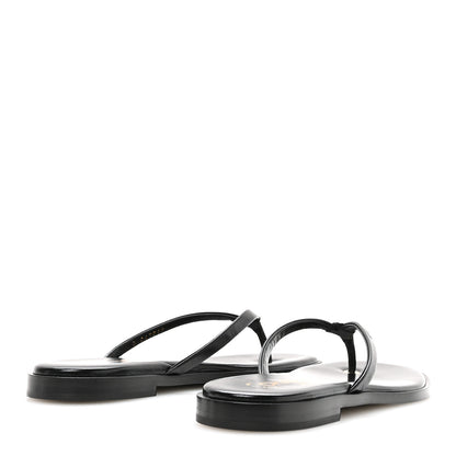 Chanel Goatskin Times Square Thong Sandals 39.5 Black 5 of 9