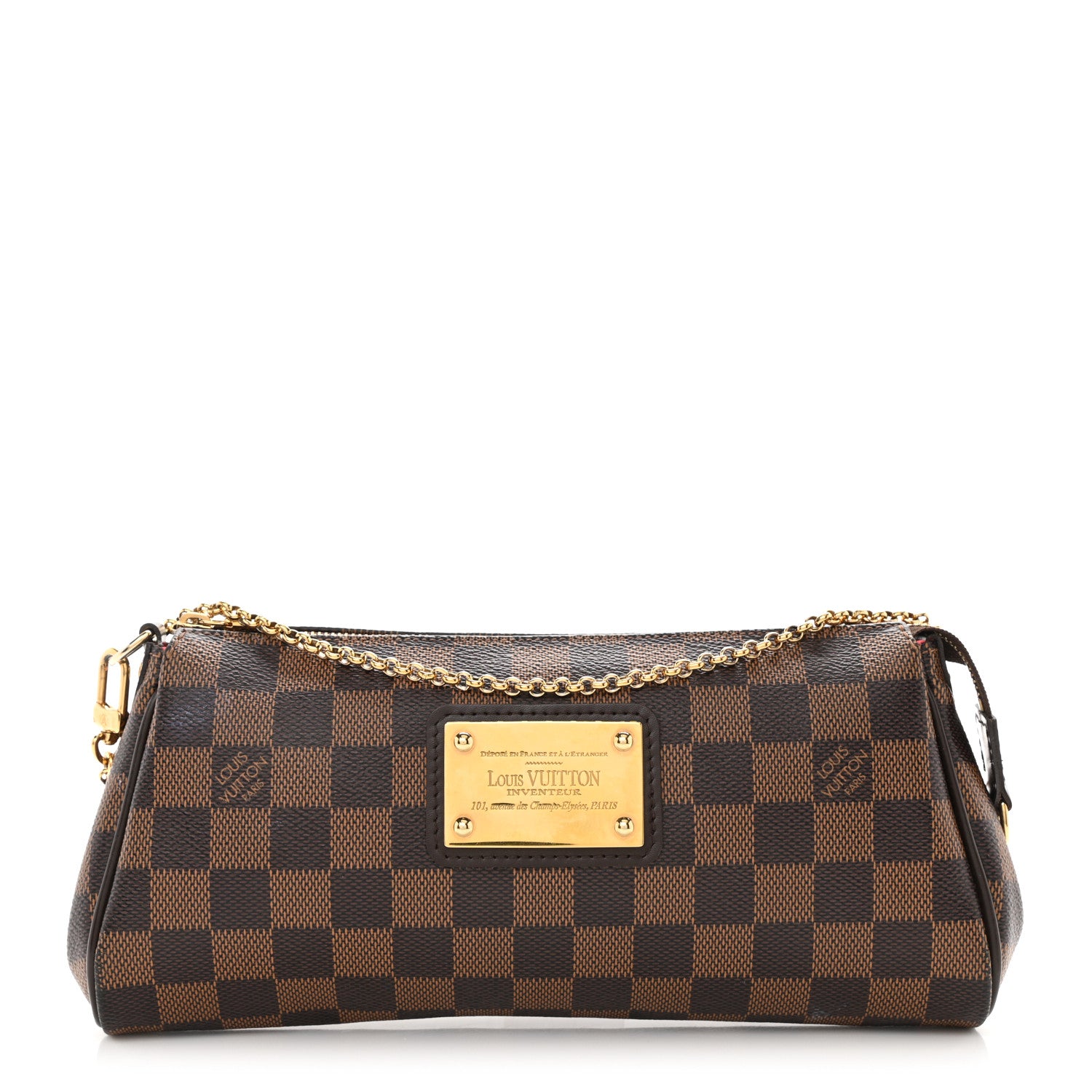 Louis Vuitton Damier Ebene Eva Clutch 1 of 8