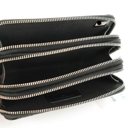 Chanel Patent Quilted Small Triple Zipper Wallet Black 5 of 7