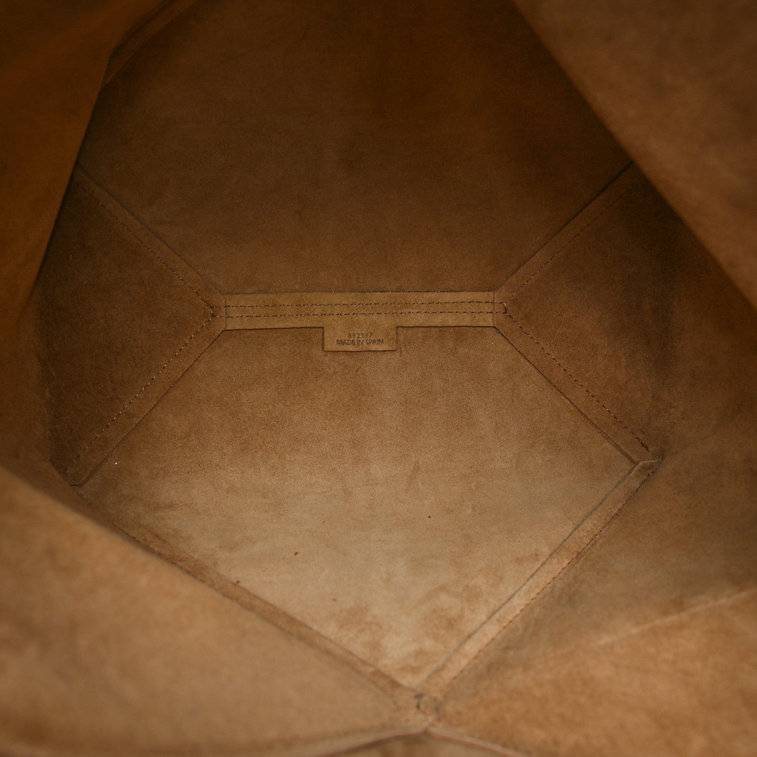 Loewe Shiny Calfskin Medium Puzzle Fold Tote Warm Desert 5 of 8