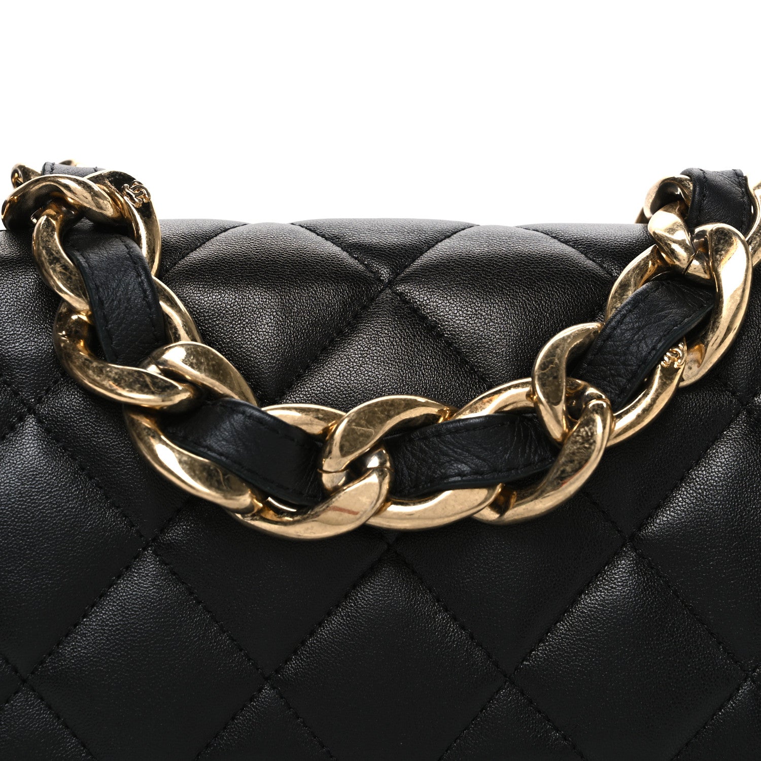 Chanel Lambskin Quilted Large CC Funky Town Flap Black 8 of 10