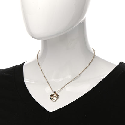 Chanel CC Heart Chain Pendant Necklace Gold 2 of 7