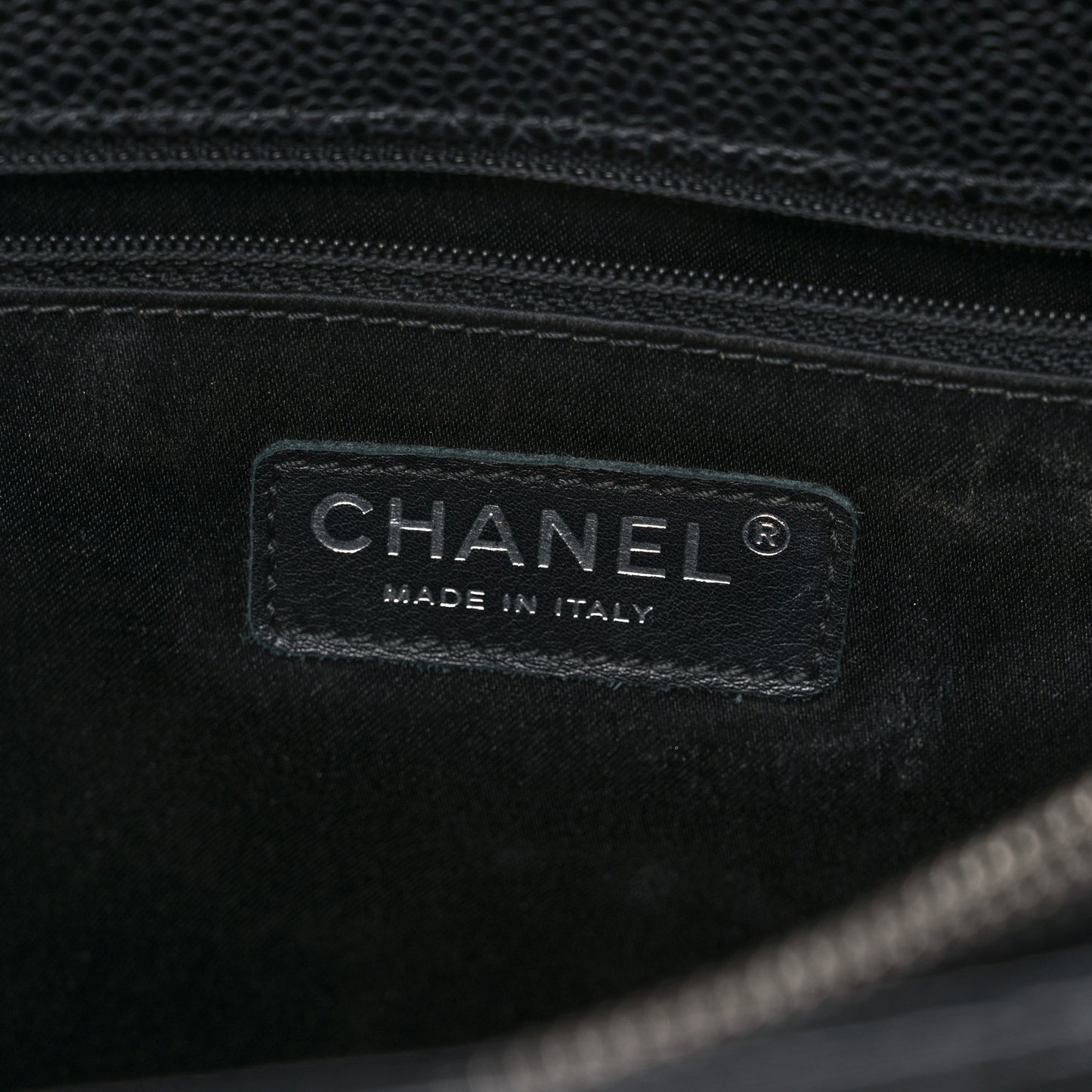 Caviar Quilted Grand Shopping Tote GST Black