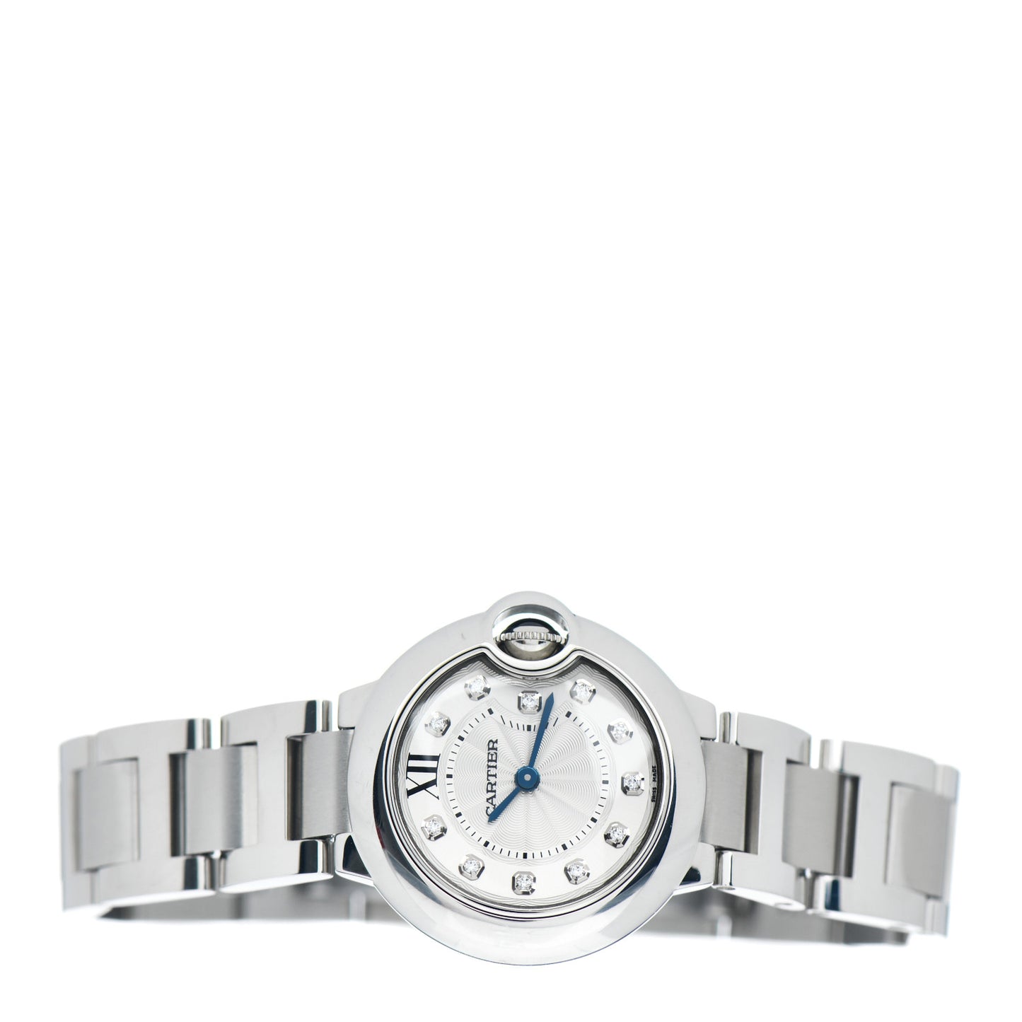 Stainless Steel Diamond 28mm Ballon Bleu De Cartier Quartz Watch