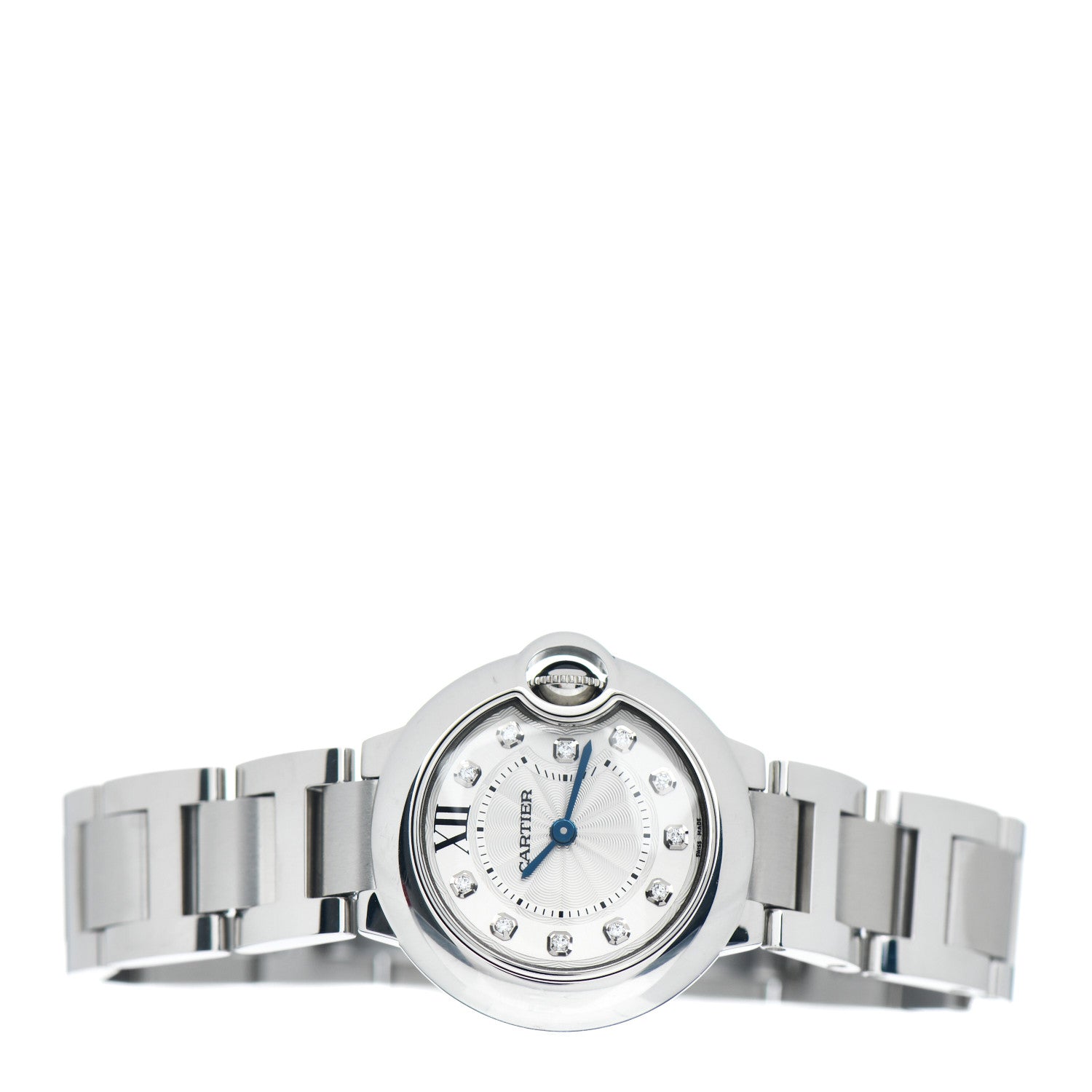 Cartier Stainless Steel Diamond 28mm Ballon Bleu De Cartier Quartz Watch 2 of 5