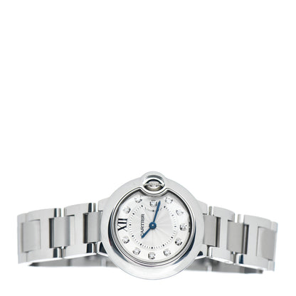 Cartier Stainless Steel Diamond 28mm Ballon Bleu De Cartier Quartz Watch 2 of 5