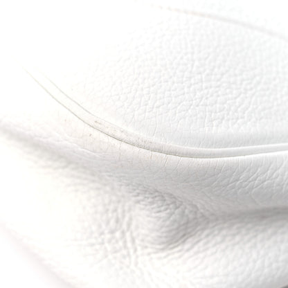 Hermes Taurillon Clemence Sac Trim II 35 White 7 of 15