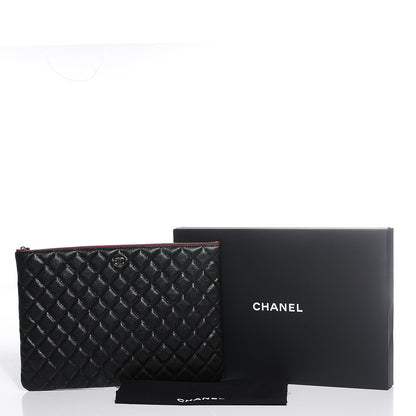 Chanel Caviar Quilted Large Cosmetic Case Black 8 of 8