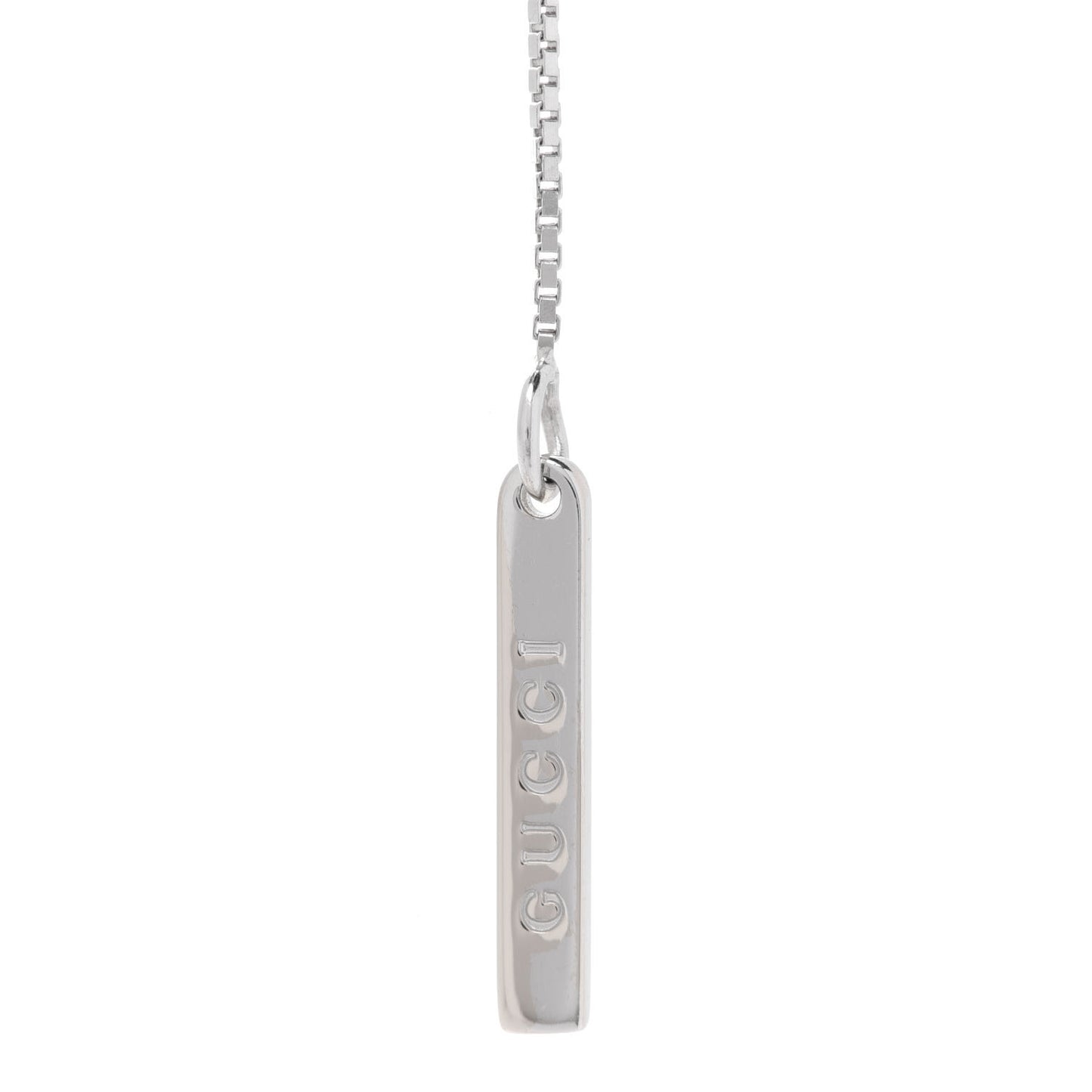 18K White Gold 20mm Lariat Necklace