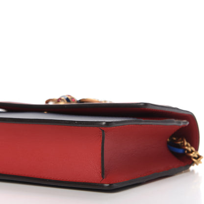 Gucci Calfskin Queen Margaret Chain Wallet Blue Agata Hibiscus Red Mystic White 7 of 11