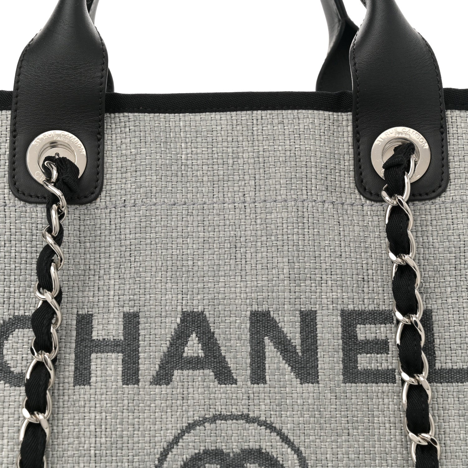 Chanel Canvas Medium Deauville Tote Grey 8 of 11