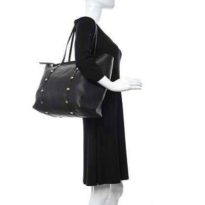 Salvatore Ferragamo Grained Calfskin Emotion Tote Black 2 of 11