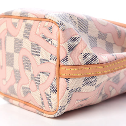 Louis Vuitton Damier Azur Tahitienne Nano Noe Rose Ballerine 6 of 9