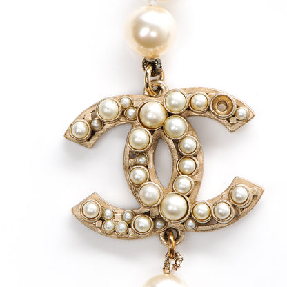 Chanel Graduated Pearl CC Long Necklace Gold 7 of 8