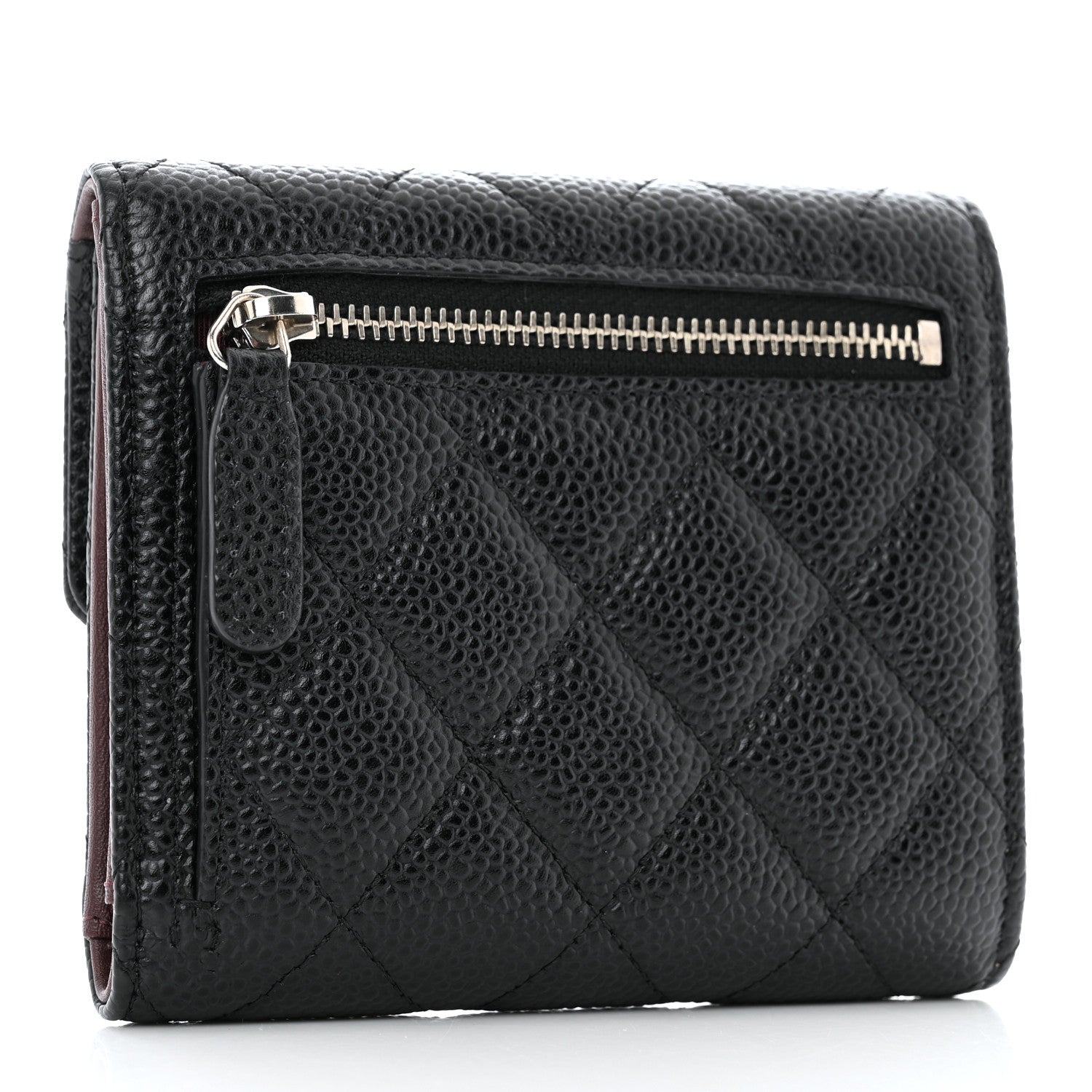 Chanel Caviar Quilted Compact Flap Wallet Black 3 of 9
