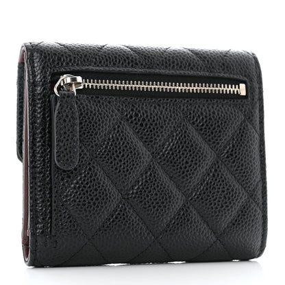 Chanel Caviar Quilted Compact Flap Wallet Black 3 of 9
