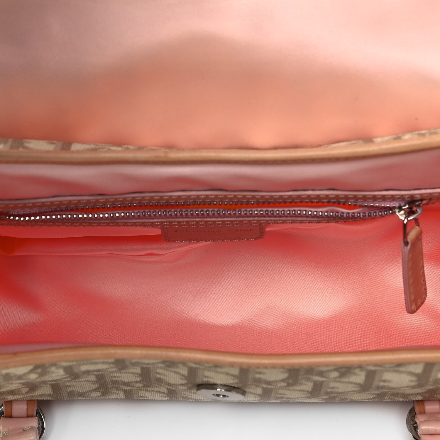 Christian Dior Monogram Romantique Trotter Flap Bag Beige Rose Clair 5 of 9