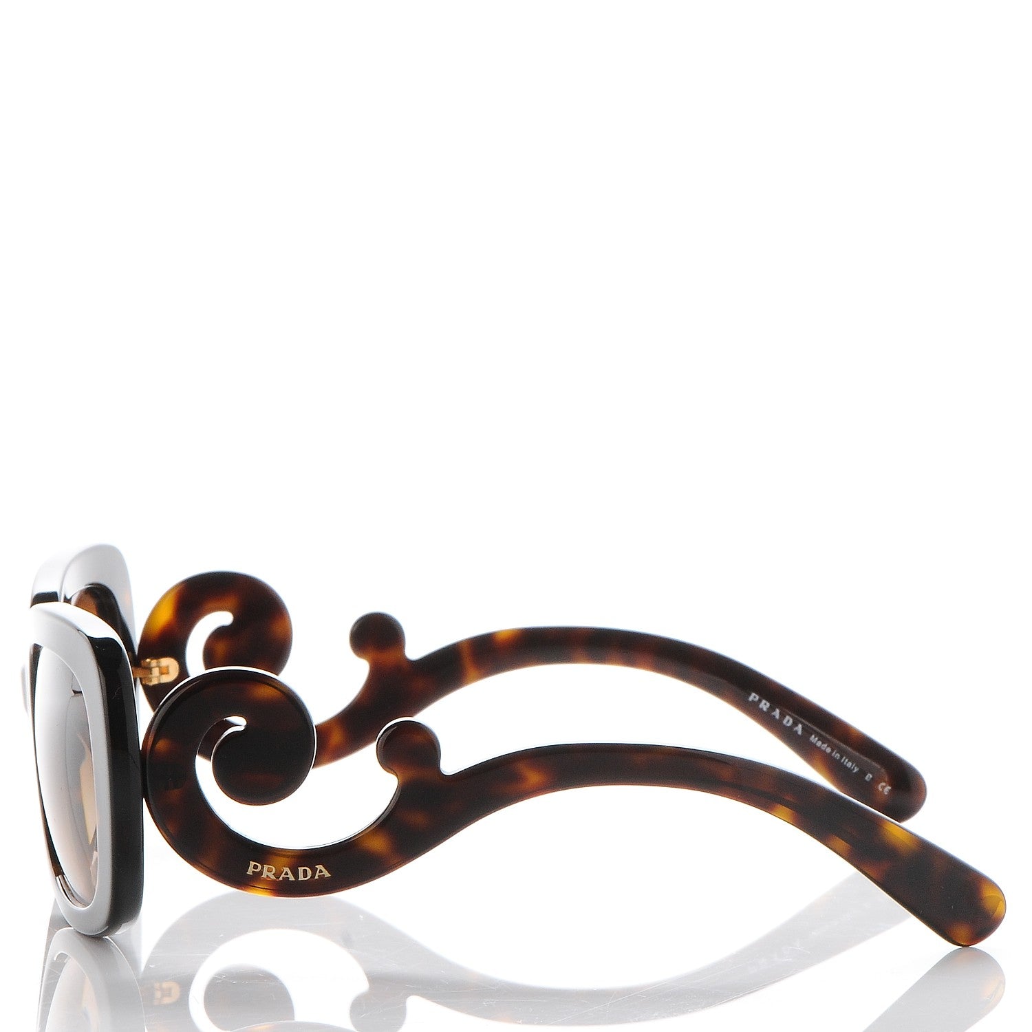 Prada Acetate Baroque Sunglasses SPR 27O Tortoise 3 of 7