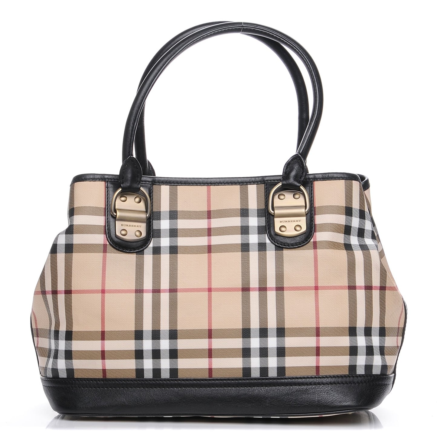 House Check Tote Black