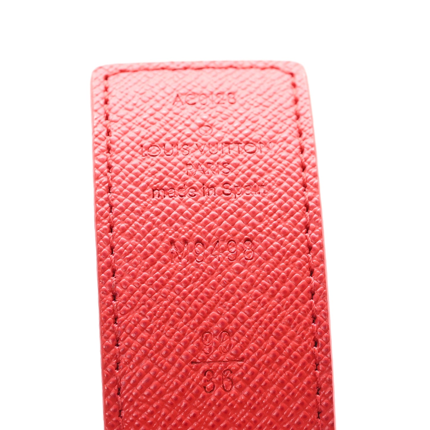 Monogram 30mm LV Initiales Reversible Belt 90 36 Coquelicot