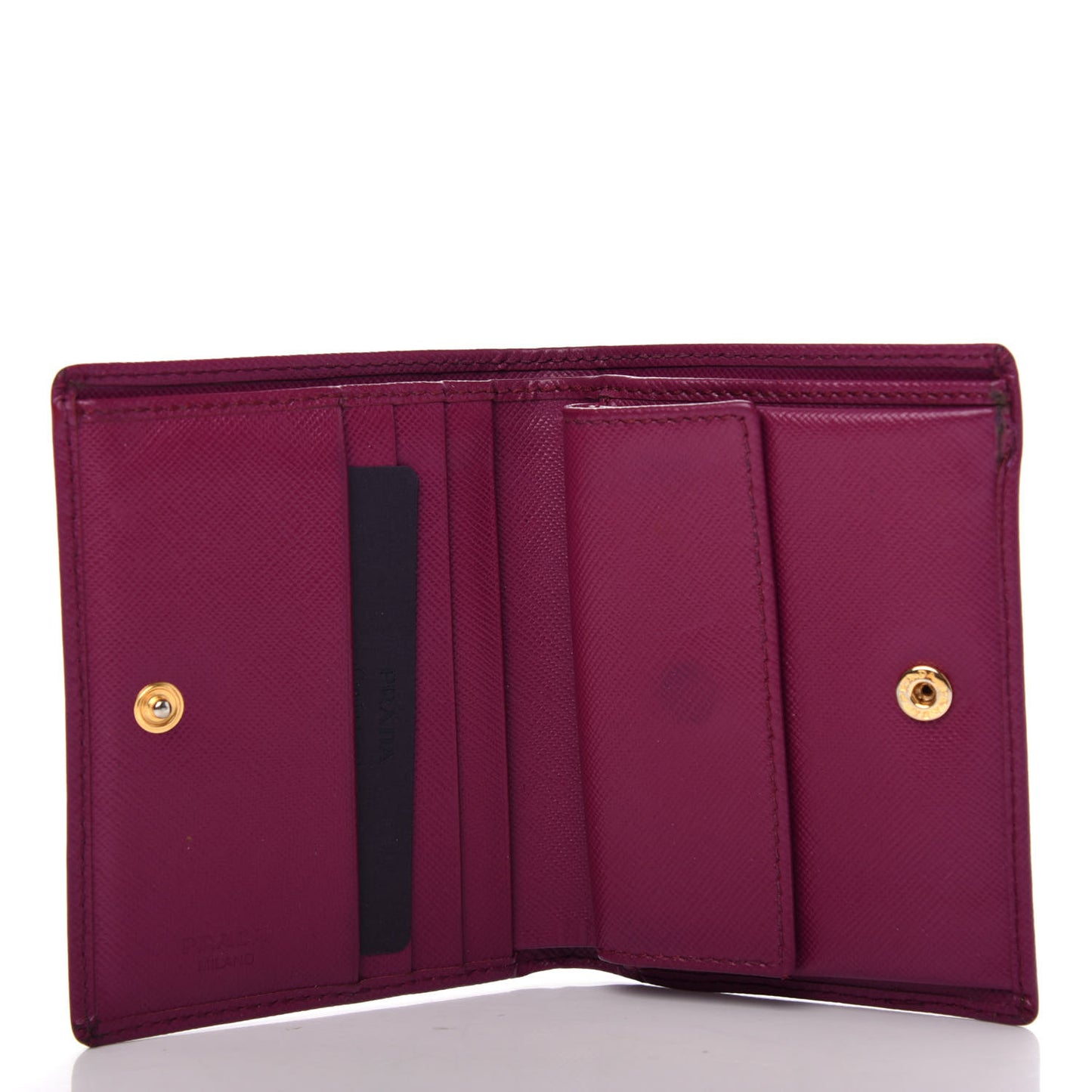 Saffiano Metal Bi-Fold Wallet Ametista