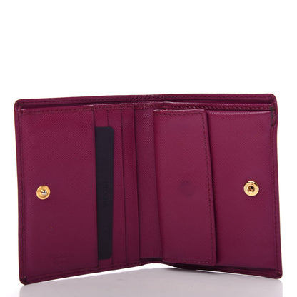 Prada Saffiano Metal Bi-Fold Wallet Ametista 5 of 8