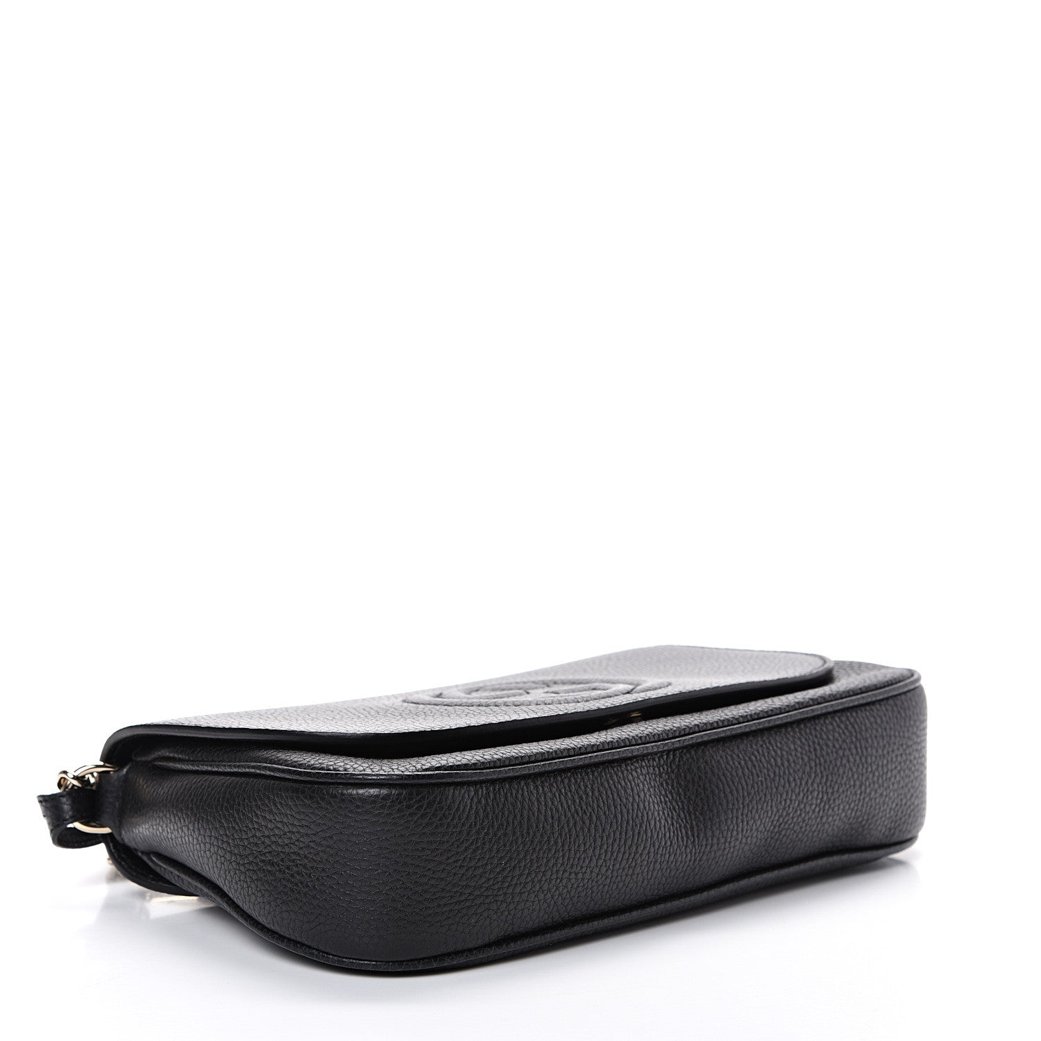 Gucci Pebbled Calfskin Medium Soho Flap Crossbody Black 3 of 9
