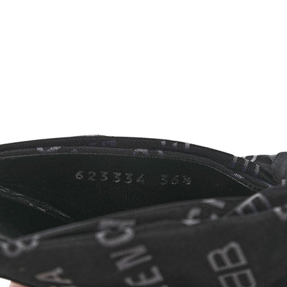 Balenciaga Jacquard Allover Logo Drapy 80mm Sandals 36.5 Black White 16 of 18