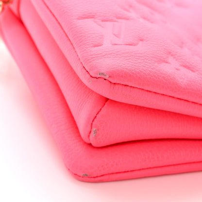 Louis Vuitton Calfskin Embossed Monogram Coussin BB Rose Fluo 13 of 18